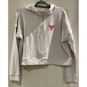 Under armour Loose Blood Sweat Respect Cropped Hoodie Pullover Oversized Sz Med
